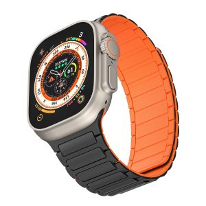 Magnetic Bands Compatible with Apple Watch 49mm 45mm 44mm 42mm 41mm 40mm 38mm Thin Silicone Loop Strap Magnet link for iWatch SE SE2 & Series 9/8/7/6/5/4 Ultra 2