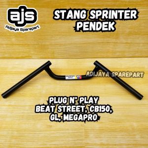 STANG STIR SPRINTER PENDEK RACING HEREX CB150 MEGAPRO NEW VIXION BYSON VERSA BEAT STREET UNIVERSAL TEBAL MURAH