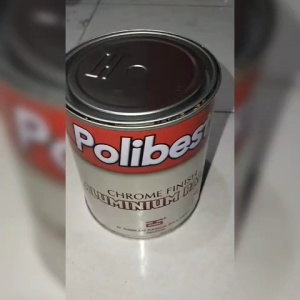 repacking Cat Kayu Besi POLIBEST Aluminium Paint Chrome Finish pilih 50g 100g 200g 0.75L