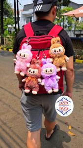 (Rumah Grosir) Gantungan Kunci Boneka Labubu The Monsters Exciting Macaron Labu-Labu