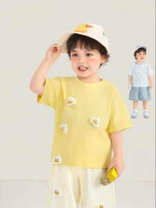CUTEPANDAS | Áo Thun Cotton Tay Ngắn In Hình Hoạt Hình