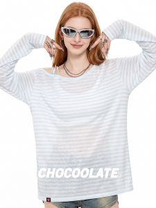 Versatile Striped Asymmetric Long Sleeve Tunic Top