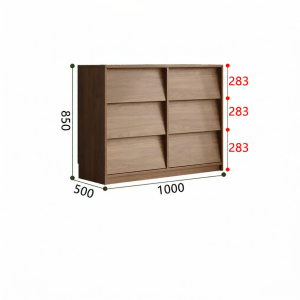 Modern Nordic Real Wood 9 Drawer Storage Cabinet