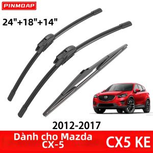 Bộ Gạt Nước Kính Chắn Gió Mazda CX-5 KE 2012-2017 Phía Trước Và Phía Sau 24+18+14 Phụ Kiện Bàn Chải Lưỡi Gạt Nước Cao Su Để Làm Sạch Xe Hơi