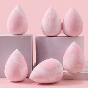 Bộ 6 Bông Mút Trang Điểm Hình Giọt Nước Chất Lượng Cao Dùng Được Cho Cả Khô Và Ướt Dùng Để Tán Phấn Trang Điểm