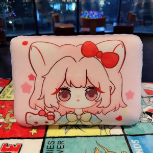 Đệm Ngủ Trưa Lụa Băng Cho Bé Gái Đệm Ngủ Trưa Đệm Dựa Lưng Đệm Mềm Mại Cho Học Sinh Tiểu Học Đệm Ngủ Trưa Hình Con Mèo