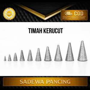 Timah Pancing Model Kerucut/ Timah Limas/ Timah Laut/ Timah Kolam/ Timah Dasaran/ Timah Bandul/ Timbel/ Bandul/ Bandulan/ Pemberat