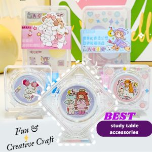 DIY Acrylic Study Table Accessories Kit Stickers Art Craft Decorate Cuckoo Plate Fun Kids Toys Pendants Early Education Rotatable accessories