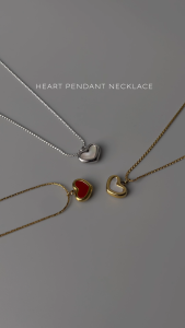 HB Jewelry CALLIE Heart Shaped Pendant Chain Necklace for Women Non Tarnish Hypoallergenic Non Fading Elegant Minimalist Everyday Wear Fashion Jewelry Stylish Necklace