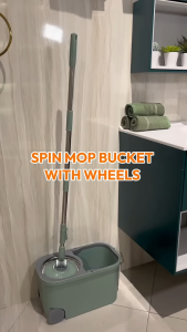 Alat Pel Microfiber Spin Mop Proclean Set Alat Pel Putar Dengan Ember Peras & Roda By Azko Indonesia
