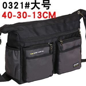 Large Capacity Multi-Layer Mens Shoulder Bag Travel Business Crossbody Bag Document Bag Soft Handle Sport Style Oxford Cloth