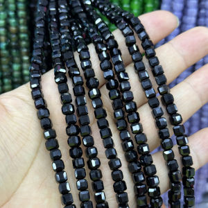 5mm Black Agate Cube Sugar Beads Semi-Finished Product DIY Necklace Bracelet Spacer Beads Fashion Jewelry Accessories