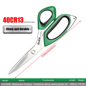 LAOA | LAOA Stainless Steel Multi-Purpose Scissors 45° Angle Design Sharp Fabric Leather Paper Shears Tailor Dressmaker Craft Scissors