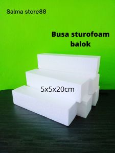 Paket 12 pcs Busa Styrofoam 5x5x20cm