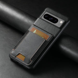 SUTENI Card Holder Smooth Texture Phone Case Elastic Band Luxury Faux Leather Stand For Google Pixel 10 Pro XL 9 8A 7 6