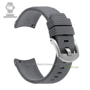 20mm 21mm 22mm Curved End FKM Strap Fluoro Rubber Watch Band Universal Quick Release Bracelet for Omega for Rolex Business Strap