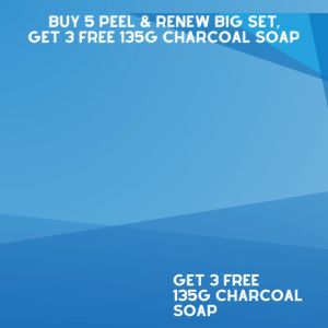 Buy 5 Peel & Renew Big Set Get 3Free 135g Charcoal Soap