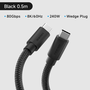 Hagibis | Hagibis USB C to USB C Cable Thick Soft USB4 80Gbps Data 240W Fast Charging 8K Video Cord for Thunderbolt 4/5 iPhone Laptop