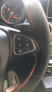 Cover Sarung Stir Mobil Jahitan Tangan Anti Slip Menyerap Keringat Universal