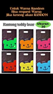 Oval Teddy Uk.30 / Kantong Kresek Motif / Plastik Olshop Motif / Plastik Motif / Kresek Motif/ kresek teddy oval/plastik packing teddy/plastik teddy hitam