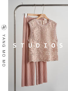 ชุดเสื้อกั๊กและเสื้อเชิ้ตลูกไม้สไตล์ฝรั่งเศส ชุดกระโปรงยาว ชุดแฟชั่นฤดูร้อน ชุดทำงานผู้หญิง ชุดทำงานลำลอง ชุดทำงานแบบสวมหัว