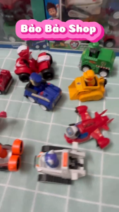 Đồ Chơi Biệt Đội 9 Xe Chó Cứu Hộ Paw Patrol Chạy Đà Hộp 9 Nhân Vật Chó Cứu Hộ Cho Bé Yêu