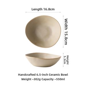 Vintage Unglazed Ceramic Serving Bowl
