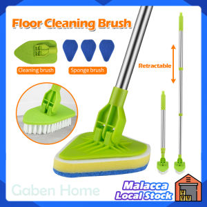 Floor Scrub Brush 2 In 1 Long Handle Floor Cleaning Brush Stiff Triangular Bristle Toilet Bathroom Dust Washing Mop Home Cleaning Floor Mop 清洁地刷