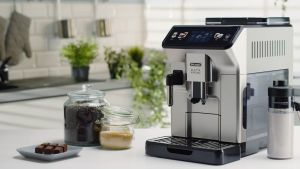 Máy Pha Cà Phê Tự Động DeLonghi ECAM 450.55.S Delonghi Coffee Machine Model 2023 Máy Pha Cafe Espresso Cappuccino LatteCrema Nhập Đức 12 Tháng