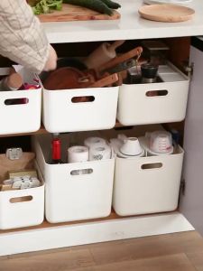 Bincoo Storage Box japanese Style Muji Shelf Organizer Plastic Container Box with Lid COD Sundries Storage Organizer Box