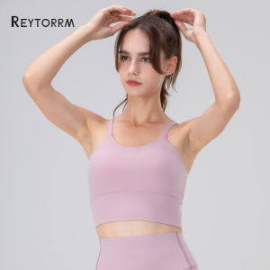 Reytorrm Sport Bra Push Up BH Pakaian Olahraga Kekuatan Tinggi Shockproof Fitness Vest Running Yoga Bra（WX007)