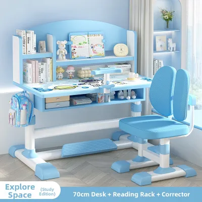 Adjustable Children Learning Desk Set