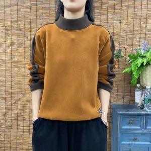 QIAOXIZI | Áo Cổ Cao Dày Ấm Dài Tay