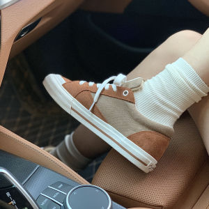 against Brown Khaki Low Shoes Canvas Suede Men and Women Ins Wear-Resistant Shock Absorption Professional Skateboard Shoes