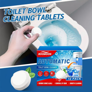 12-pcs Toilet Cleaning Tablets. Effervescent drops remove limescale rust stains odors Automatic bubbling cleaner for your bowl