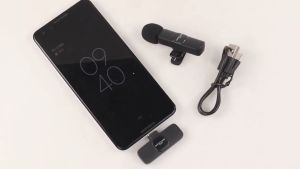 FAST DELIVERY TaffSTUDIO Mikrofon Mic Wireless Lavalier Portable Suara Jernih Tanpa Kabel USB Type C