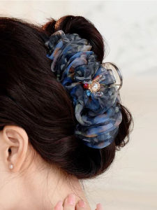 Elegant Large Size Diamond Shark Clamp Hair Clip Chinese Style High Fashion Hair Accessories Crystal Claw Clip Hair Gripper