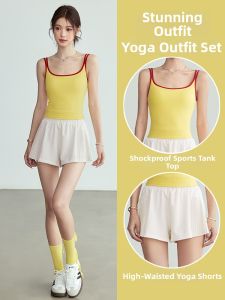 Slimming Sport Yoga Set Chest Pad
