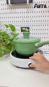 Aimi Bếp từ đơn 2200W Bếp điện từ núm xoay điều chỉnh điều chỉnh 9 mức nhiệ