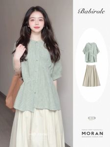 Áo Sơ Mi Nữ Cỡ Lớn Mùa Hè Thoải Mái Quần Dài Bộ Đồ Hai Mảnh Quần Áo Làm Việc Thường Ngày Chất Liệu Polyester Cổ Tròn Tay Ngắn