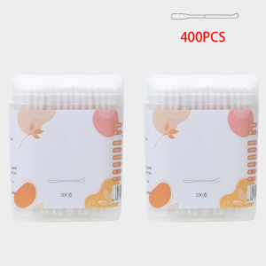 400PCS Organic Baby Cotton Swabs Paper Sticks Cotton Buds for Baby Ear Nose Clean Ultra Safe Hypo-allergenic Biodegradable