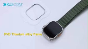 Cường Lực Trong Suốt Full Màn Hình Viền Nhôm KUZOOM cho Apple Watch Ultra / Apple Watch Series - HÀNG CHÍNH HÃNG