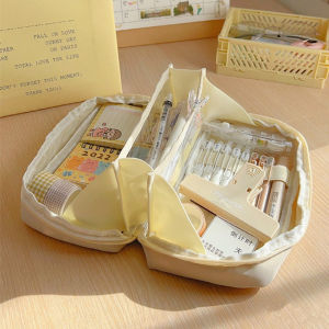 AICRANE pencil case korean style Multi Layer Transparent pencilbox Large Capacity pencil case for girls