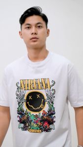 Otsky X 420Father Kaos Pria Nirvana White Cotton 24s