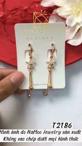 Khuyên Tai Thả Dáng Dài Hình Hoa Thả Hai Dây dài Xinh đẹp Dành Cho Các Nàng T2186