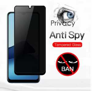 Anti gores privasi infinix Hot 12 play Tempered glass privacy anti kepo anti intip lis hitam spy