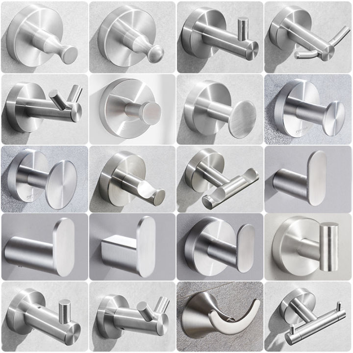 Bathroom Storage Wall Hanging Single Hook Coat Hook Bathroom Stainless ...