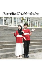 Sweetline Family Couple 24s Kaos Keluarga Anak dan Dewasa - Merah Putih