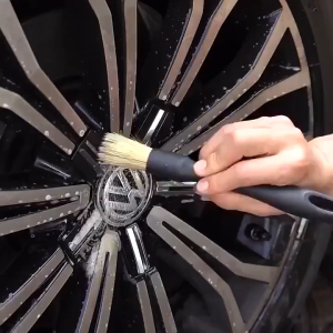 3PCS Car Exterior Interior Detail Brush Boar Hair Bristle Brushes for Car Cleaning Auto Detail Tools Dashboard Cleaning Brush