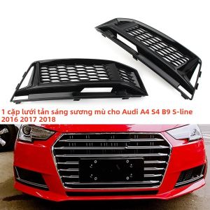 1 Cặp Lưới Tản Nhiệt Đèn Sương Mù Cản Trước Audi A4 S4 B9 S-line 2016-2018 Kiểu Tổ Ong Lưới Thể Thao Chất Liệu ABS Bền